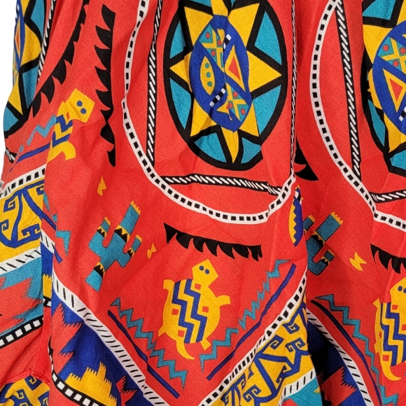 Southwestern Desert Native American   Inspired Nature Print Bandana Skirt Size S - Picture 5 of 8